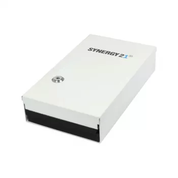 SYNERGY21 fiberoptisk väggfördelare Mini (utanpåliggande), för LC/SC, B150/H265/T55mm, utan kopplingar/skarvkassett, vit