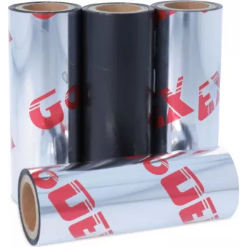 GODEX termotransferfärgband vax/harts svart 110 mm x 450 m (265.110.450.4.10)