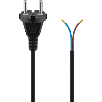 Goobay universell dammsugaranslutningskabel, 2 x 0,75 mm², 7,5 m, svart (58913)