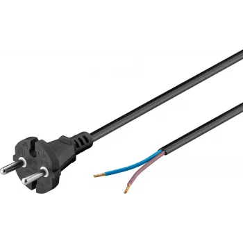 Goobay universell dammsugaranslutningskabel, 2 x 0,75 mm², 7,5 m, svart (58913)