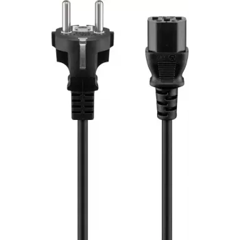 GOOBAY strömkabel 3 m svart Schuko till IEC C13