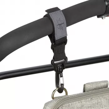 Lassig Casual Label universalkrok för barnvagn 2-pack svart LHO01