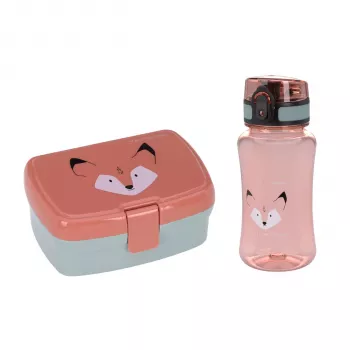 Lassig About Friends Fox lunchset - 2 delar: lunchlåda + Tritan-flaska 460 ml