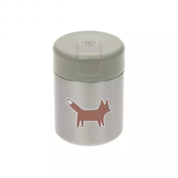 Lassig termobehållare Food Jar Little Forest Fuchs, 315 ml, dubbelväggigt rostfritt stål, läckagesäker, grön