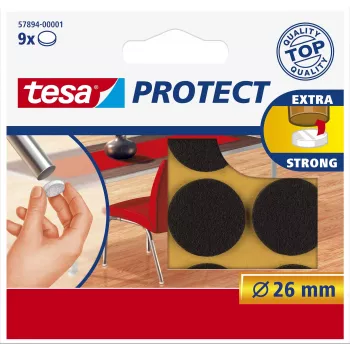 Tesa Protect filttassar – runda – bruna – 26 mm – 9 st