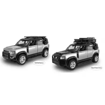 JAMARA Land Rover Defender 1:43 2in1 RC modellbil silver 3+
