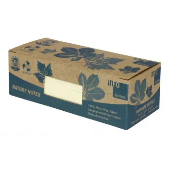 inFO självhäftande lappar 5653-11box 50x40mm gul 12 block/pack