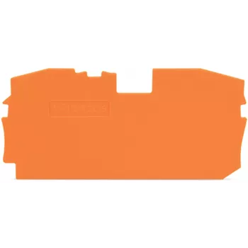 WAGO 2016-1292 ändplatta för TOPJOB S plintar, orange, 1 mm tjocklek, 73 mm höjd, 36,5 mm djup, 2,44 g