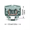 WAGO 264-701 genomgångsklämma, 6 mm², 800 V, grå, CAGE CLAMP®