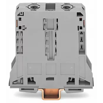 WAGO 285-195 CAGE CLAMP® DIN-skenklämma, 2-ledare, 125A, 1000V, grå