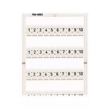 WAGO 793-5502 WMB markeringskort, tryckt, vit