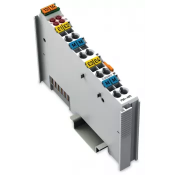 WAGO 750-455 4-kanalig analog ingångsmodul, 0,5 kV, 32 V, 12 bit, 100 ohm
