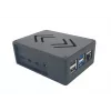 ALLNET Rock 4 C+ aluminiumfodral ecoPI PRO LP svart för Radxa Rock Pi 4C Plus