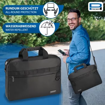 PEDEA bärbar dator clutch 17,3 inch (43,9 cm) - svart