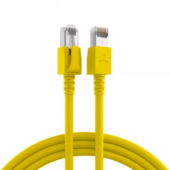 EFB Elektronik DCK1001GE.0,5 LED-patchkabel RJ45 Cat.6A S/FTP FRNC, gul
