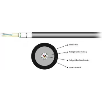 EFB Elektronik U-DQ(ZN)BH 24G 62,5/125 OM1 LSZH fiberkabel, svart