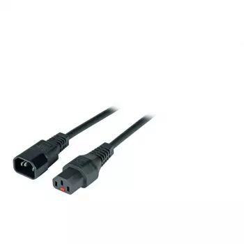 EFB-Elektronik IEC Lock förlängningskabel C14 till C13, 2,0 m, svart (EK601SW.2)