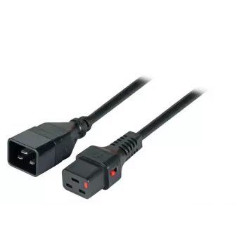 EFB-Elektronik IEC Lock förlängningskabel C20 till C19, 3,0 m, svart