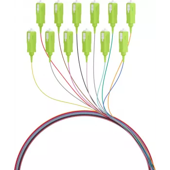 EFB Elektronik fiberpigtail SC 50/125 OM5, 12-färgsset, 2 m