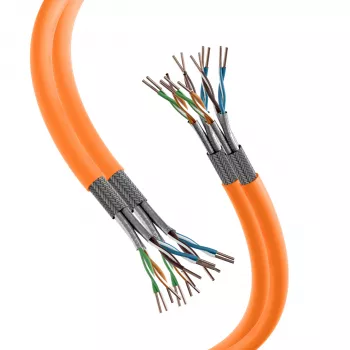 EFB Elektronik INFRALAN Cat.7 1000 AWG23 S/FTP 2x4P CPR Eca orange 25 m