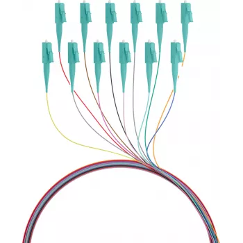 EFB Elektronik fiberpigtail LC 50/125 OM3 12-färgsset 2 m - kabel-/adapterset - multimode