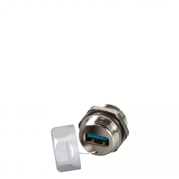EFB Elektronik USB 3.0 IP67 genomföringskoppling, typ A uttag / typ A uttag, serviceport
