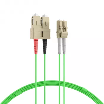 EFB Elektronik IPL-DR-LCUSCU-5-1000 fiberoptisk patchkabel, OM5, LC-SC, 10 m, LSZH, limegrön