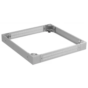 EFB Elektronik PRO Series sockel 800x800 mm, höjd 100 mm, perforerad, ljusgrå (RAL 7035)