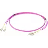 EFB Elektronik duplex jumper LC-LC 50/125 µm OM4 LSZH Erika violett flat twin 3x5 mm 25 m