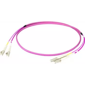 EFB Elektronik duplex jumper LC-LC 50/125 µm OM4 LSZH Erika violett flat twin 3x5 mm 25 m