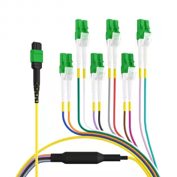 EFB Elektronik MTPF12LCAPC-1 - 1 m - OS2 - MTP - 12x LC fiberoptisk breakout-kabel