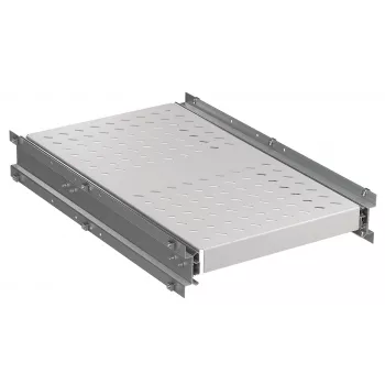 EFB Elektronik heavy-duty utdragbar hylla 6 x sidomontering 140 kg RAL7035