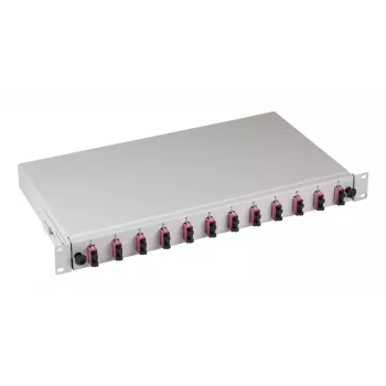 EFB Elektronik skarvbox SC 50/125 µm OM4 utdragbar, 24 pigtails offset / 12 kopplingar