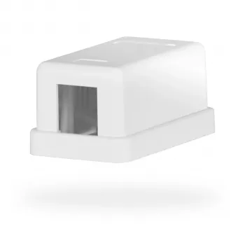 EFB Electronics keystone-anslutningsdosa, 1 port, utanpåliggande, ren vit, tomt hölje