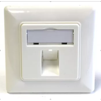 EFB Elektronik 1-port ramset för keystone-moduler, DIN 49075, ren vit (RAL 9010)