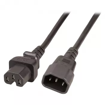 EFB Electronics hot appliance förlängningskabel C14 180° - C15 180° svart 3 m 3 x 1,00 mm² VDE (EK585.3V2)