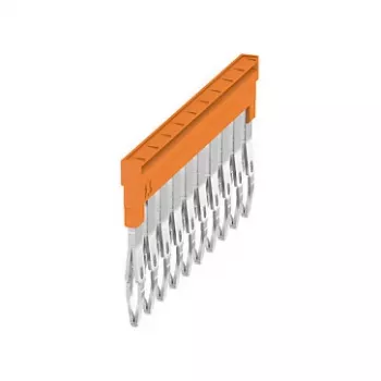 Weidmüller ZQV 2.5N/10 tvärbrygga, 10-polig, 2,5 mm², orange, Wemid, V0, 48,7 mm, 20 st