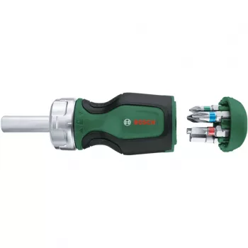 Bosch 1600A032UY spärrskruvmejsel med 12 bits (25 mm) S2-stål, 1/4 inch sexkant, ergonomiskt grepp