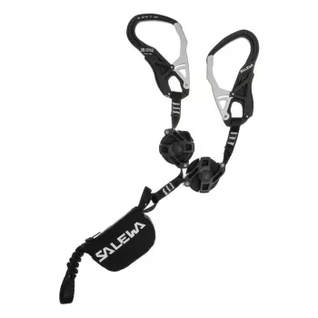 SALEWA Ergo Lanyard zip-black utdragbar lanyard