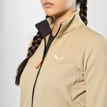 Salewa Puez Waffle Hybrid PL jacka - dam - Quicksand - storlek S