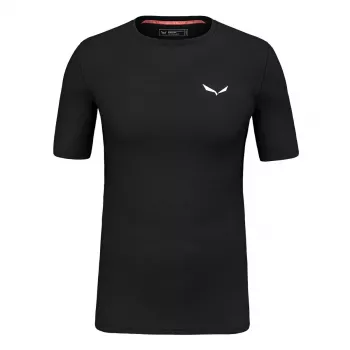 Salewa Cristallo Warm Merinoull T-shirt – Black Out, Storlek S