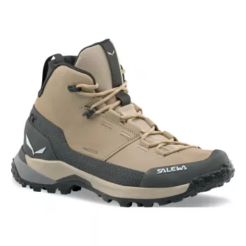 SALEWA Puez Leather Mid PTX skor dam Quicksand Onyx UK