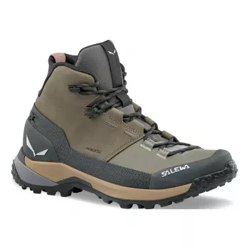 SALEWA Puez Leather Mid PTX dam vandringsskor - Bungee Cord / Onyx