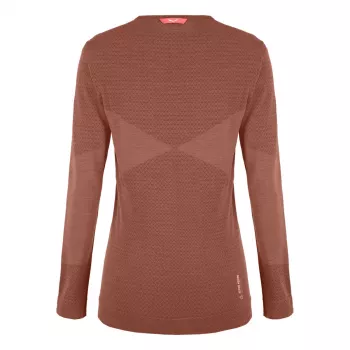 Salewa Zebru Medium Warm AMR L/S Tee dam baslager-topp - Etruskischrot, storlek L