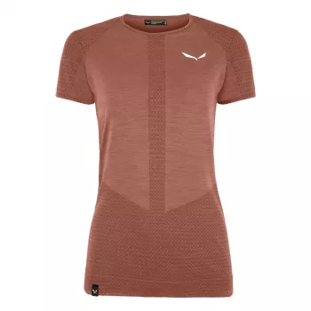 Salewa Zebru Medium Warm AMR T-shirt dam - Etruscan Red, XS