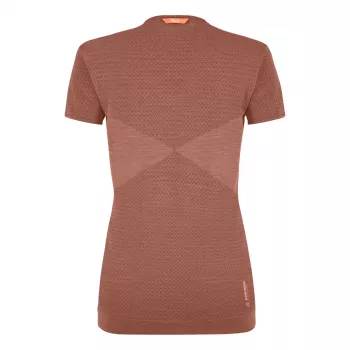 Salewa Zebru Medium Warm Merino T-shirt - Etruscan Red, storlek M