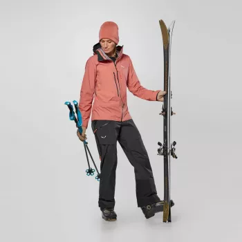 Salewa Sella 3L PTX Jacket dam - Desert Pink - Storlek S