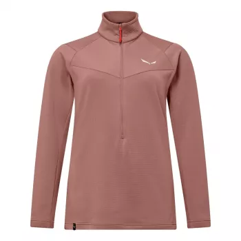 SALEWA Puez Cammino Fleece Desert Pink 38 M dam full-zip fleecejacka