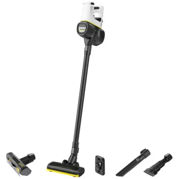 Kärcher VC 4 Cordless myHome Pet 2-i-1 stavdammsugare, dammsugarpåsefri, svart/vit, 0,65 L