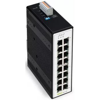 WAGO 852-1106 industriell ohanterad Gigabit Ethernet-switch, 8 portar, 10/100/1000 Mbps, DIN-skena